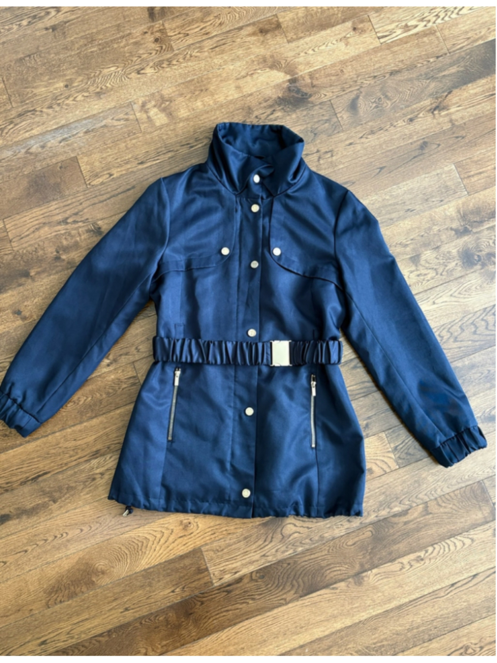 Kenneth Cole Utility Jacket in Navy Gold Womens size Large